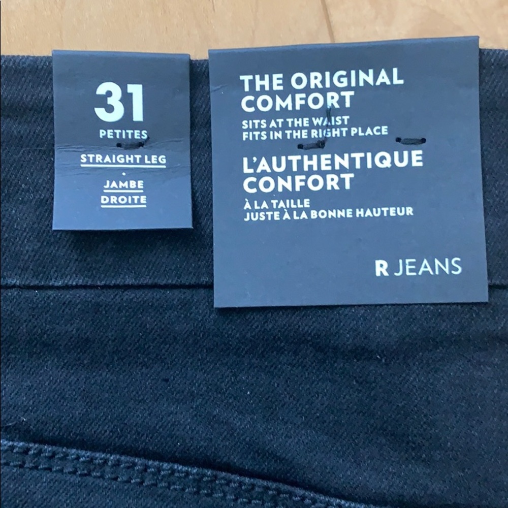Black Pull On Jeans - Picture 2 of 4